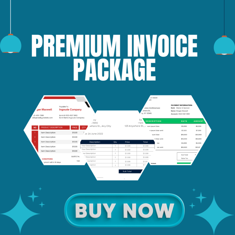 Premium Invoice Design Deposit