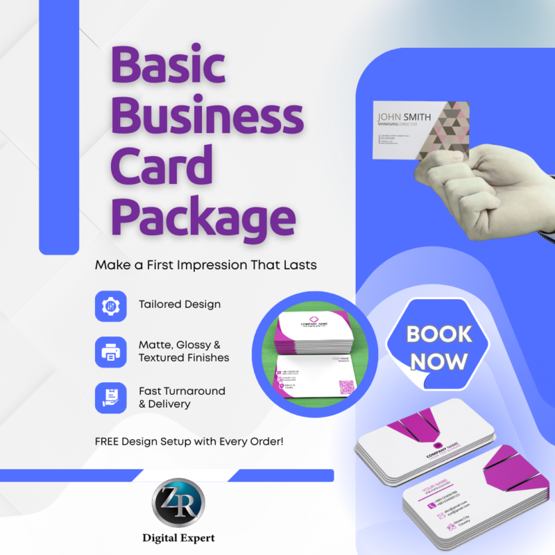 Basic Business Card Design Deposit