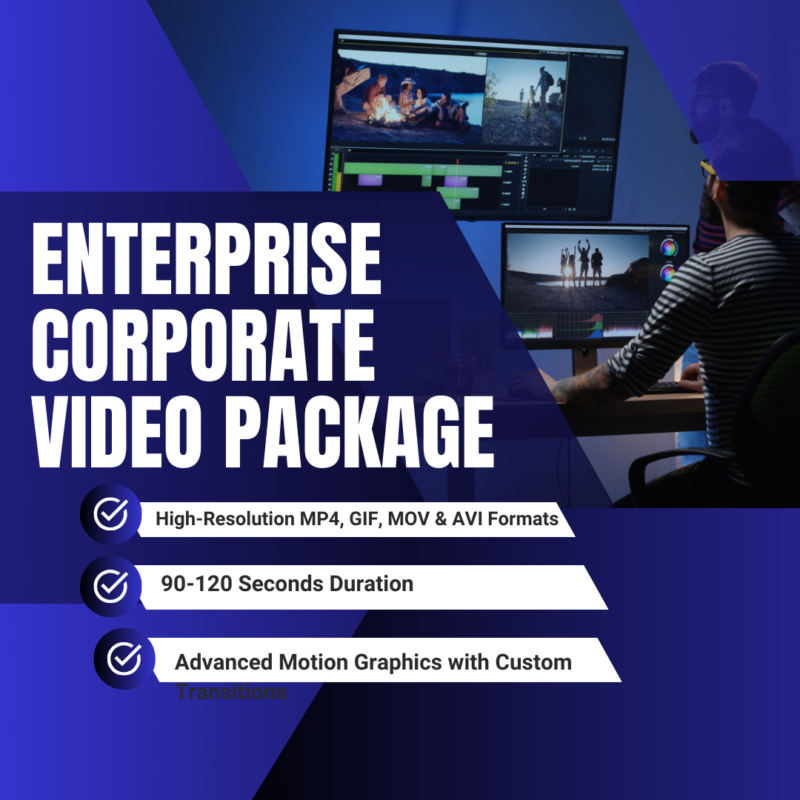 Navy and White Modern Video Editing Course Instagram Post (4) Enterprise Corporate Video Package Deposit